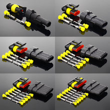 Load image into Gallery viewer, 2-5sets Kit 2 pin 1/2/3/4/5/6 pins Way AMP Super seal Waterproof Electrical Wire Connector Plug for car waterproof connector