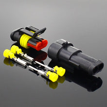 Load image into Gallery viewer, 2-5sets Kit 2 pin 1/2/3/4/5/6 pins Way AMP Super seal Waterproof Electrical Wire Connector Plug for car waterproof connector