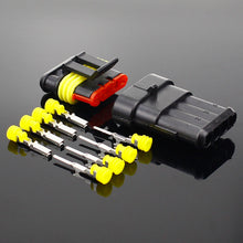 Load image into Gallery viewer, 2-5sets Kit 2 pin 1/2/3/4/5/6 pins Way AMP Super seal Waterproof Electrical Wire Connector Plug for car waterproof connector